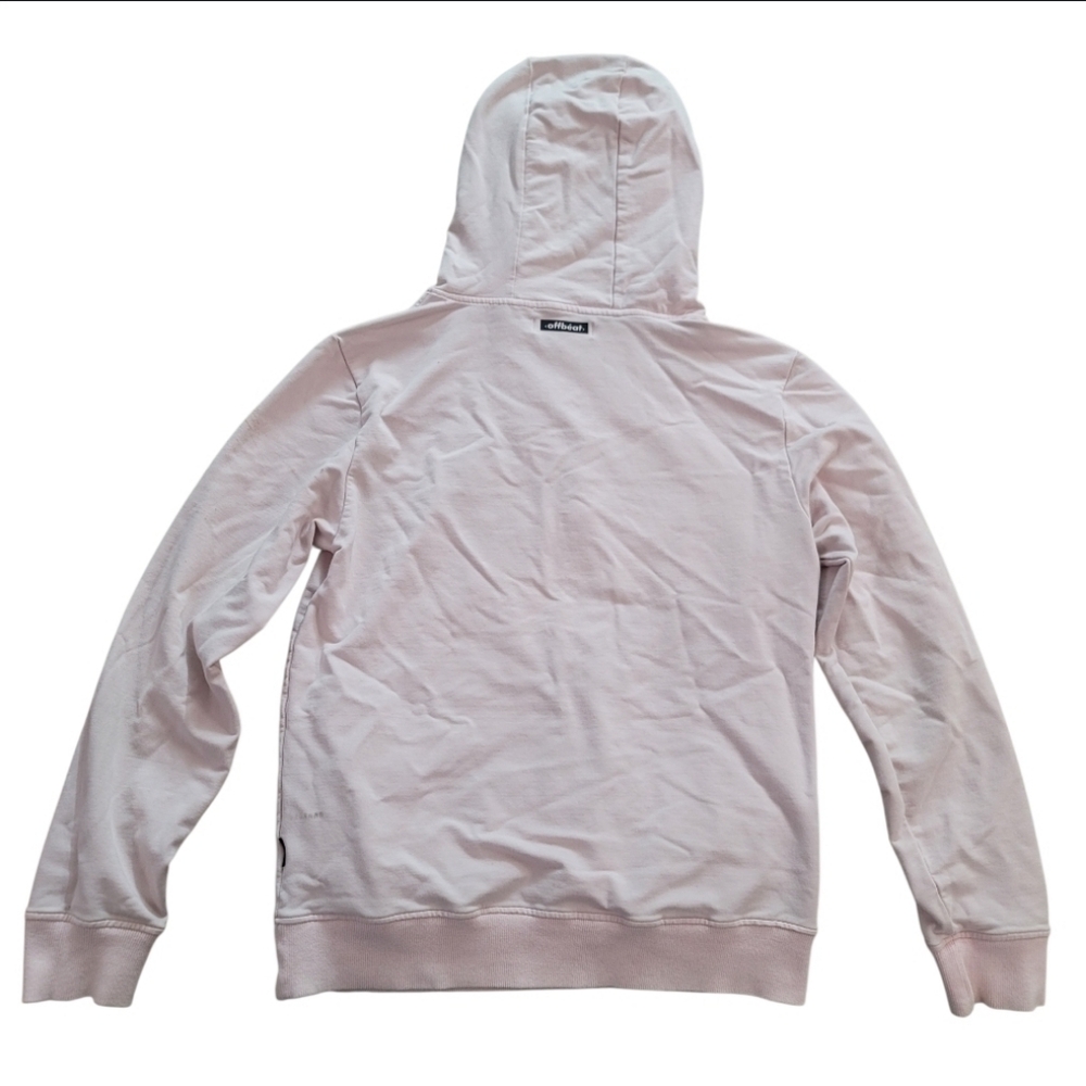 Offbeat Embroidered Graphic Pink Hoodie for Men - Picture 4 of 13